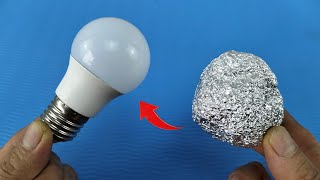 How to fix all types of LED bulbs with aluminum foil