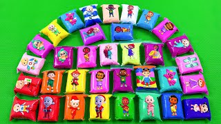 Cocomelon Mixing ASMR is So Satisfying ✨🦖 Fun with JJ, TomTom Finding Hidden Slime & Glitter Bags🌈