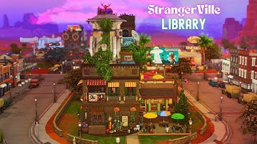 Giving the StrangerVille Library a Well-Deserved Makeover 📖👁️‍🗨️ | The Sims 4 Stop Motion | NOCC