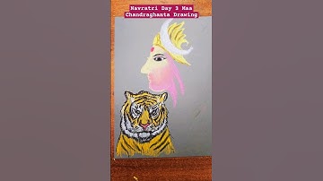 Navratri Day 3 Maa Chandraghanta Drawing