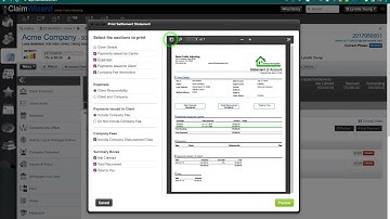 ClaimWizard -  Financial Account Statement