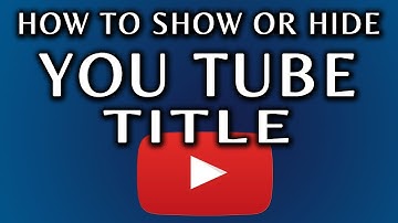 How To Show Title On Embedded YouTube Player