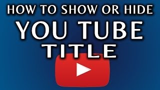 How To Show Title On Embedded YouTube Player