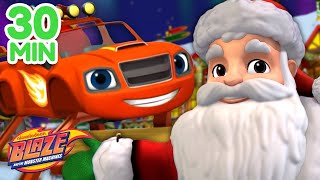 Blaze Holiday Rescues & Adventures! w/ AJ | 30 Minute Compilation | Blaze and the Monster Machines