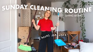 apartment weekly cleaning routine living alone 🧹🧼✧･ﾟ