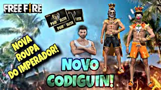 CODIGUIN NOVA ROUPA do IMPERADOR, NOVO CODIGUIN FF, RESGATE JÁ! #freefire #codiguinff