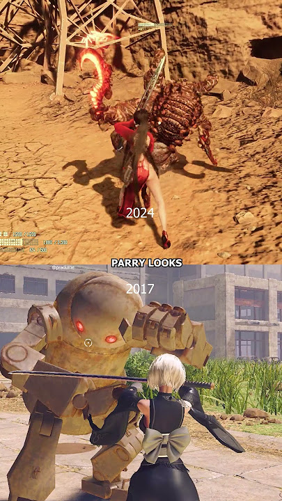 Looks Parrying In Stellar Blade or Nier Automata compare #shorts #stellarblade