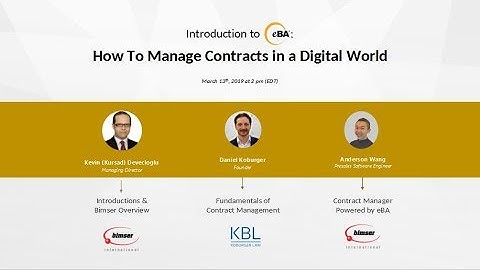 Executive Webinar - How To Manage Contracts In a Digital World