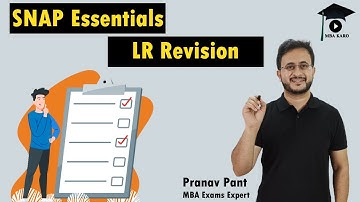 SNAP Essentials - Logical Reasoning Revision | Important for SNAP 2022 | MBA Karo