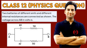 Two batteries of different emfs and different internal resistances are connected as shown. The volta