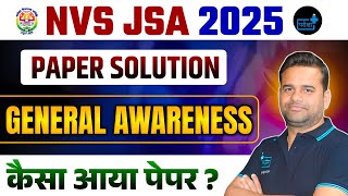 NVS JSA 2025 General Awareness Paper Solution  NVS JSA Paper Anlaysis , nvs jsa ga paper answer key