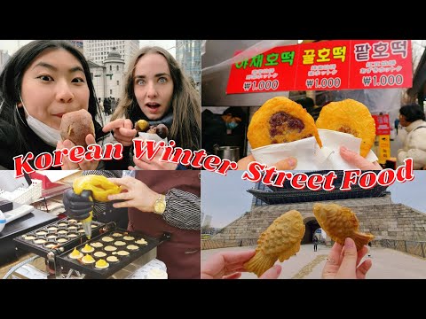 MUKBANG | Korean Street Food in Namdaemun Traditional Market 🌰🍠 life in Seoul vlog