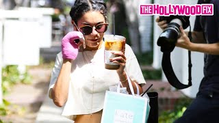 Vanessa Hudgens Gets Snappy & Sarcastic With Paparazzi While Out Shopping With A Broken Hand In WeHo
