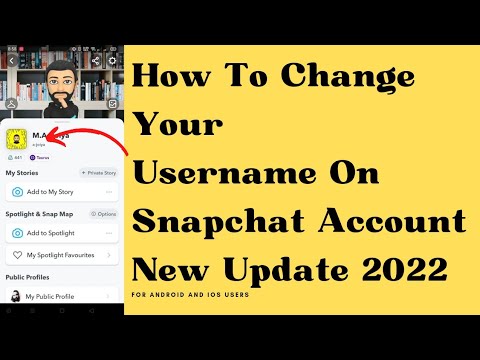 Snapchat 계정 새 업데이트 2022에서 사용자 이름을 변경하는 방법!