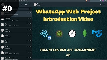 WhatsApp Web Project Introduction Video || Full stack development series || MERN Stack || SocketIo#0