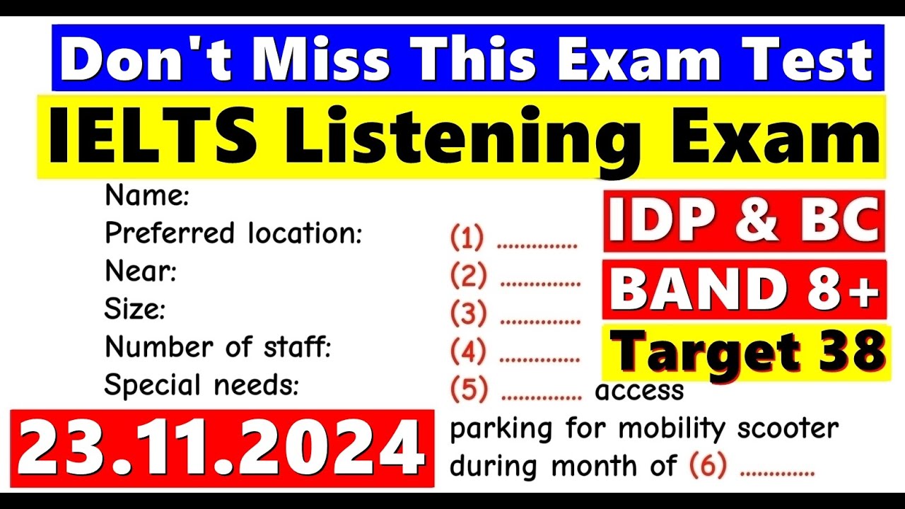 Ielts Listening Practice Test With Answers ( Real IELTS Listening ...