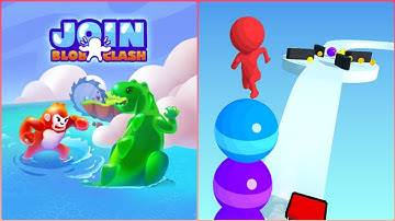 Max Levels Join Blob Clash 3D Vs Stack Rider 3D🤩😍🥰🤡🐯All New Max Update Mobile Gameplay WE21