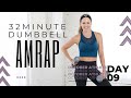 32 Minute Dumbbell AMRAP Workout | Home Workout for Strength &amp; Cardio