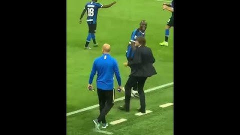 Esultanza esplosiva tra Conte e Lukaku