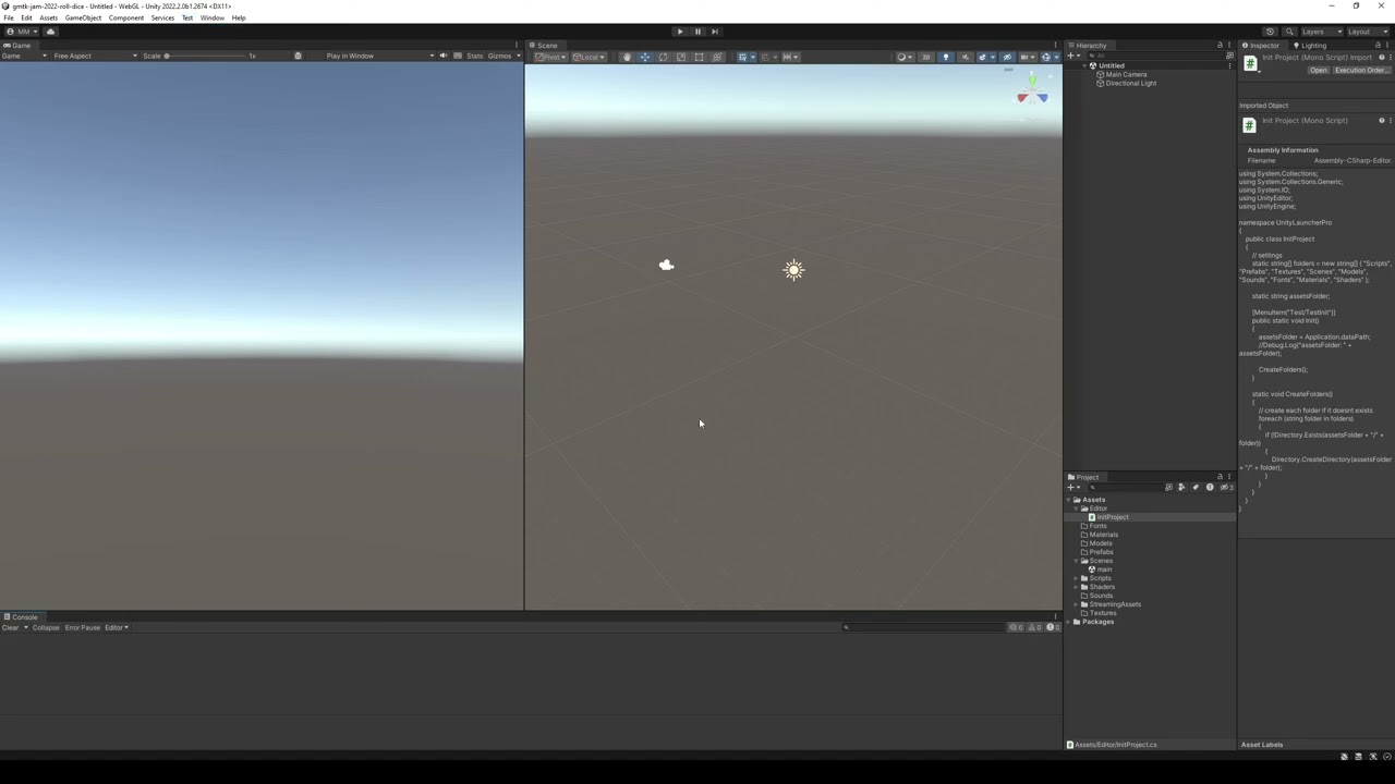Unity R&D Adding Custom Project Initialization Script into Unity Launcher Pro