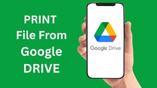 How To Print File From Google Drive
