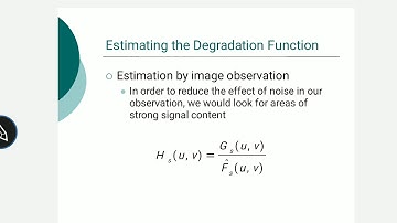 Module3: Estimating the Degradation Function