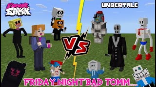 Sans (Undertale) VS Friday Night Funkin (FNF) [Friday night BaD TomM?] Minecraft PE