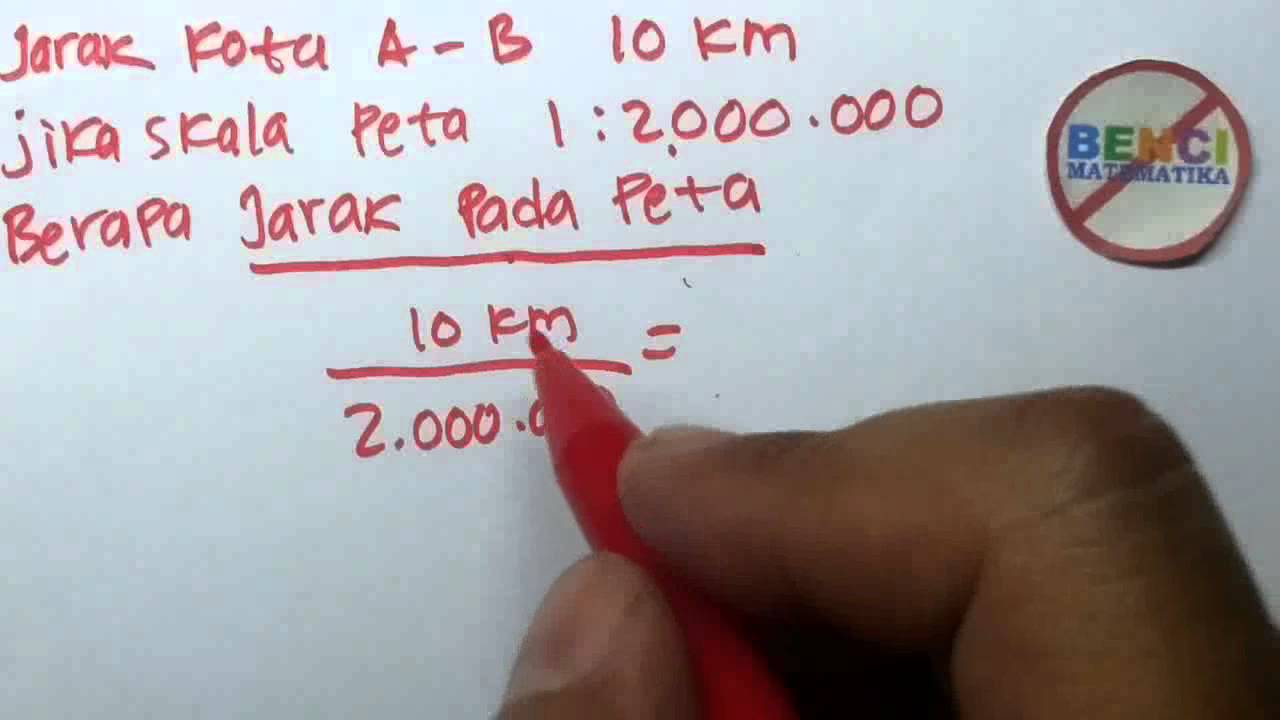 Jarak pada Peta (Skala )-Matematika SD - YouTube