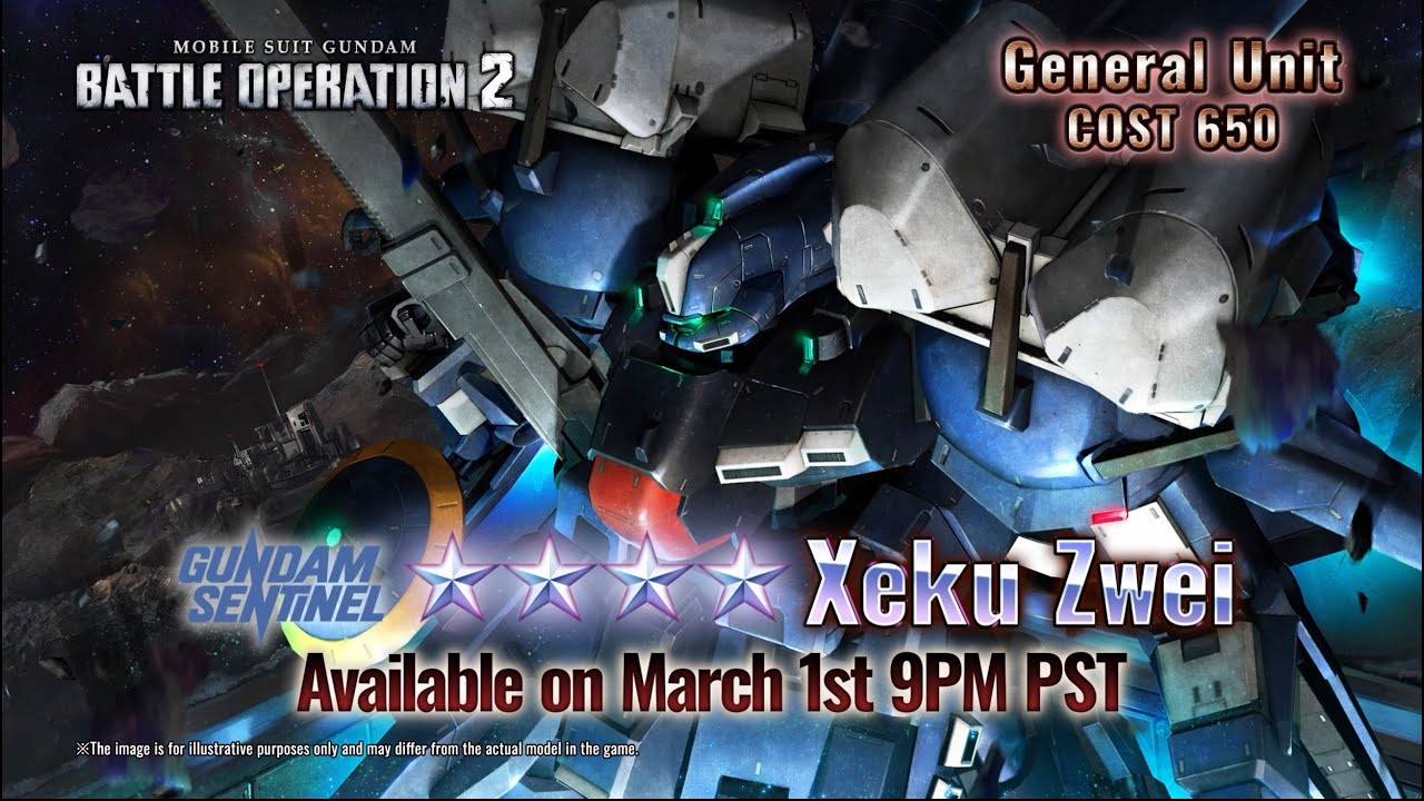 Xeku Zwei charges into MOBILE SUIT GUNDAM BATTLE OPERATION 2!