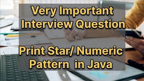 Java Interview Question - Print star/numeric pattern  #java