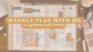 Weekly Plan with Me in my Hobonichi Cousin / Minimal Supplies Weekly Planner Spread in Hobonichi!