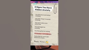 5 Signs You Have Hidden Anxiety #psychologyfacts #shorts #viral