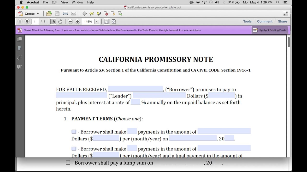 Promissory Note Template Free Download from i.ytimg.com