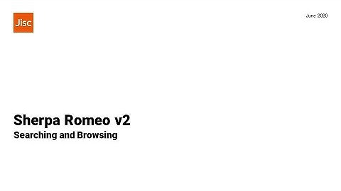 Searching and browsing | Jisc | Tutorial