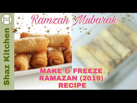 Spring Rolls With Homemade Manda Patti Make & Freeze Recipe_Ramzan Special (In Urdu) By Shaz Kitchen