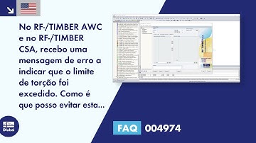 [EN] FAQ 004974 | No RF-/TIMBER AWC e no RF-TIMBER CSA, obtenho a mensagem de erro Torsion limit ...