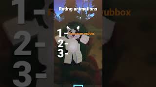 Rating animations on Roblox game (game on comments)