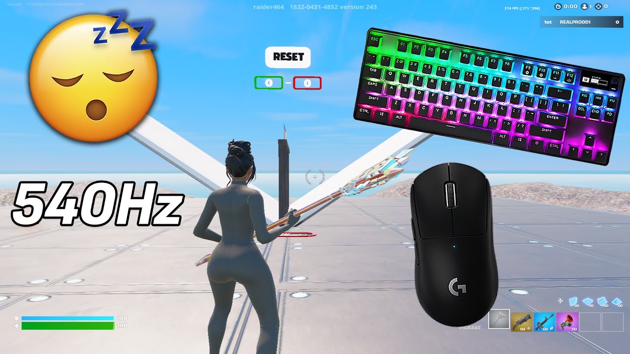 Steelseries Apex Pro TKL ASMR 🏆1v1 BuildFights 😴 Satisfying Keyboard Fortnite 360 FPS 4K