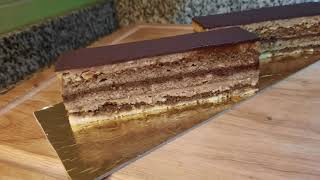 كاطو أوبرا الكلاسيكية و الشهيرة مع جميع المراحل  # gâteau opera#