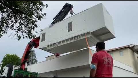 Installation power generators with a big crane