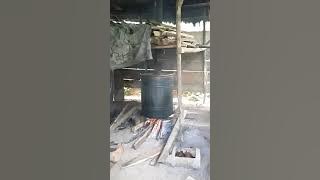 Cara memasak moke langsung.  Manggarai.  Ntt