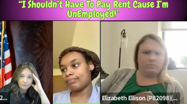 Entitled Tenant Says She Shouldn't Have To Pay Rent b/c She's Unemployed! #trending #court #zoom