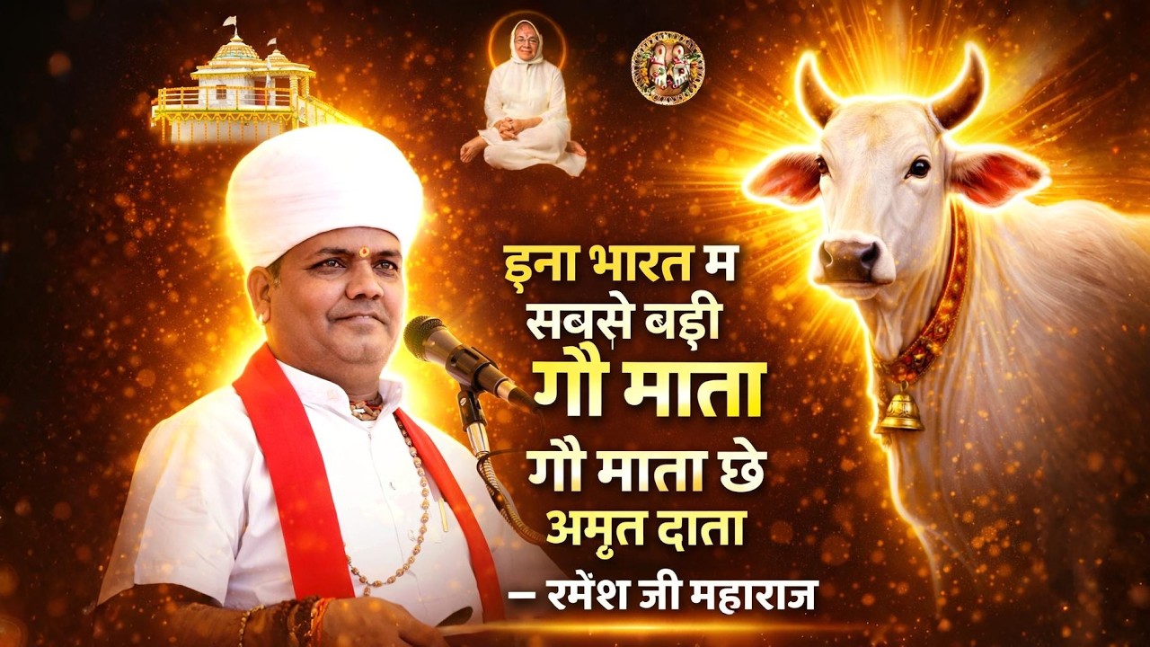 इना भारत में सबसे बड़ी गौ माता | गौ माता छे अमृत दाता | भजन – रमेश जी महाराज