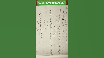 problem on addition theorem #statistics #part 1