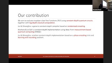 QIP 2022 | Test of Quantumness with Small-Depth Quantum Circuits/Depth-efficient ... (Zhenning Liu)