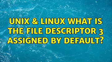 Unix & Linux: What is the file descriptor 3 assigned by default? (2 Solutions!!)