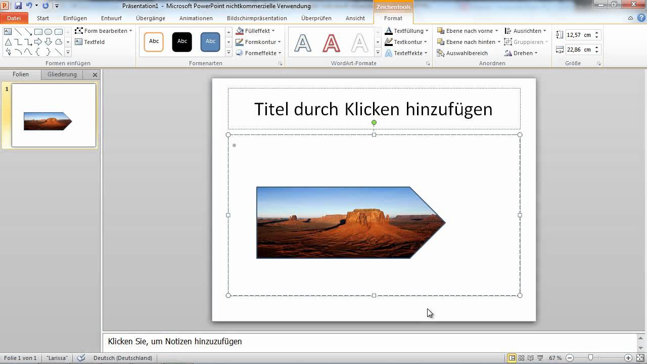 Powerpoint 10 Bildplatzhalterform Anpassen Und Individuelle Bildformen Erstellen Youtube