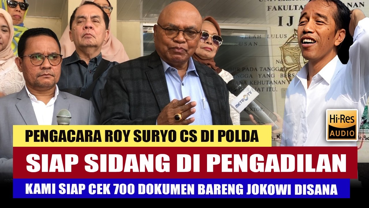 🔴PENGACARA ROY SURYO TANTANG JOKOWI DI PENGADILAN! CEK KEASLIAN IJAZAHNYA BERSAMA