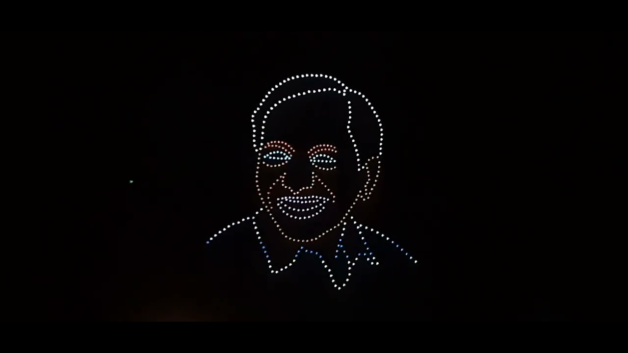 Drone show at Komati cheruvu Siddipet Minister Harish Rao sir Participating in Drone Show Siddipet