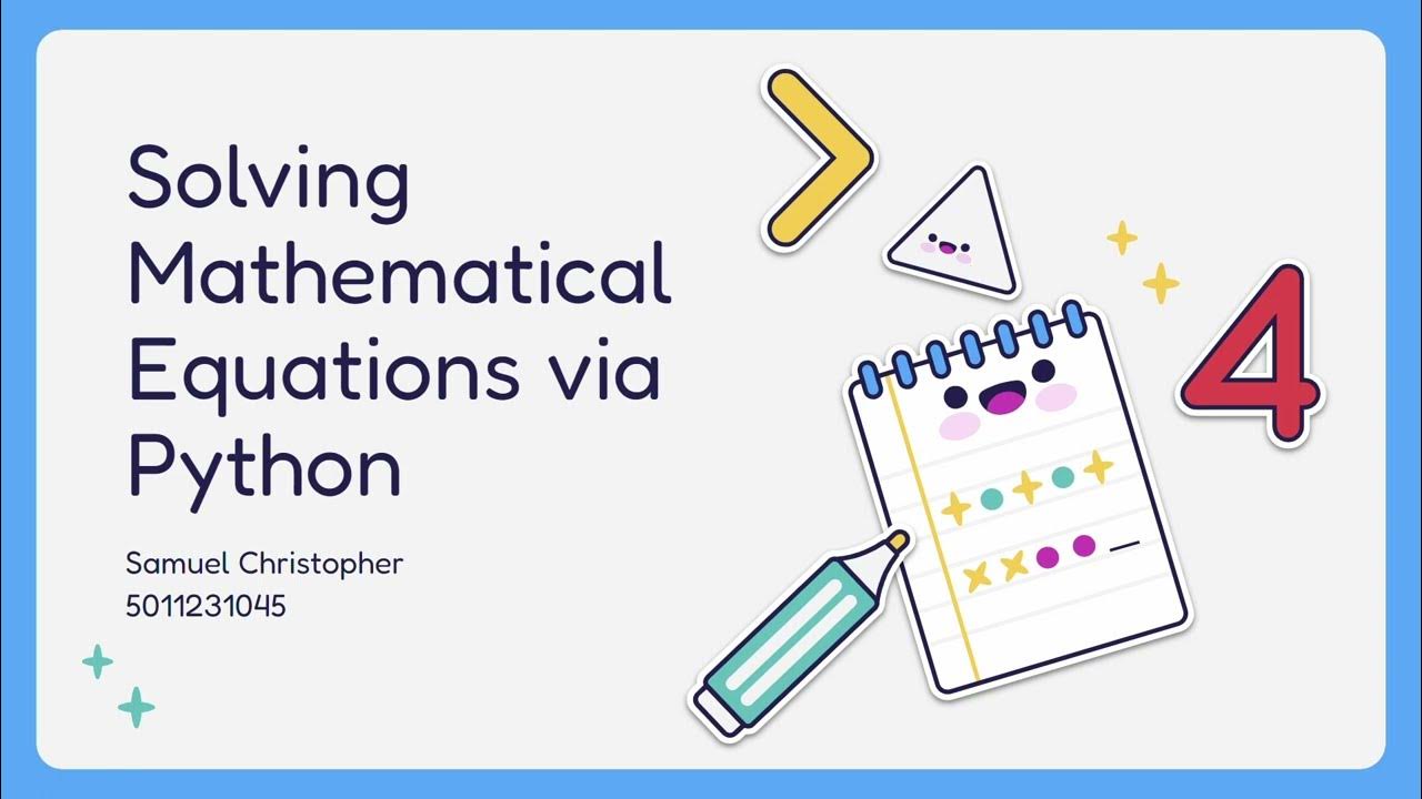 Solving Mathematical Equations via Python - YouTube